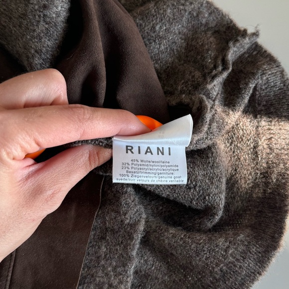 RIANI Goat Suede Wool Cardigan - Picture 8 of 9